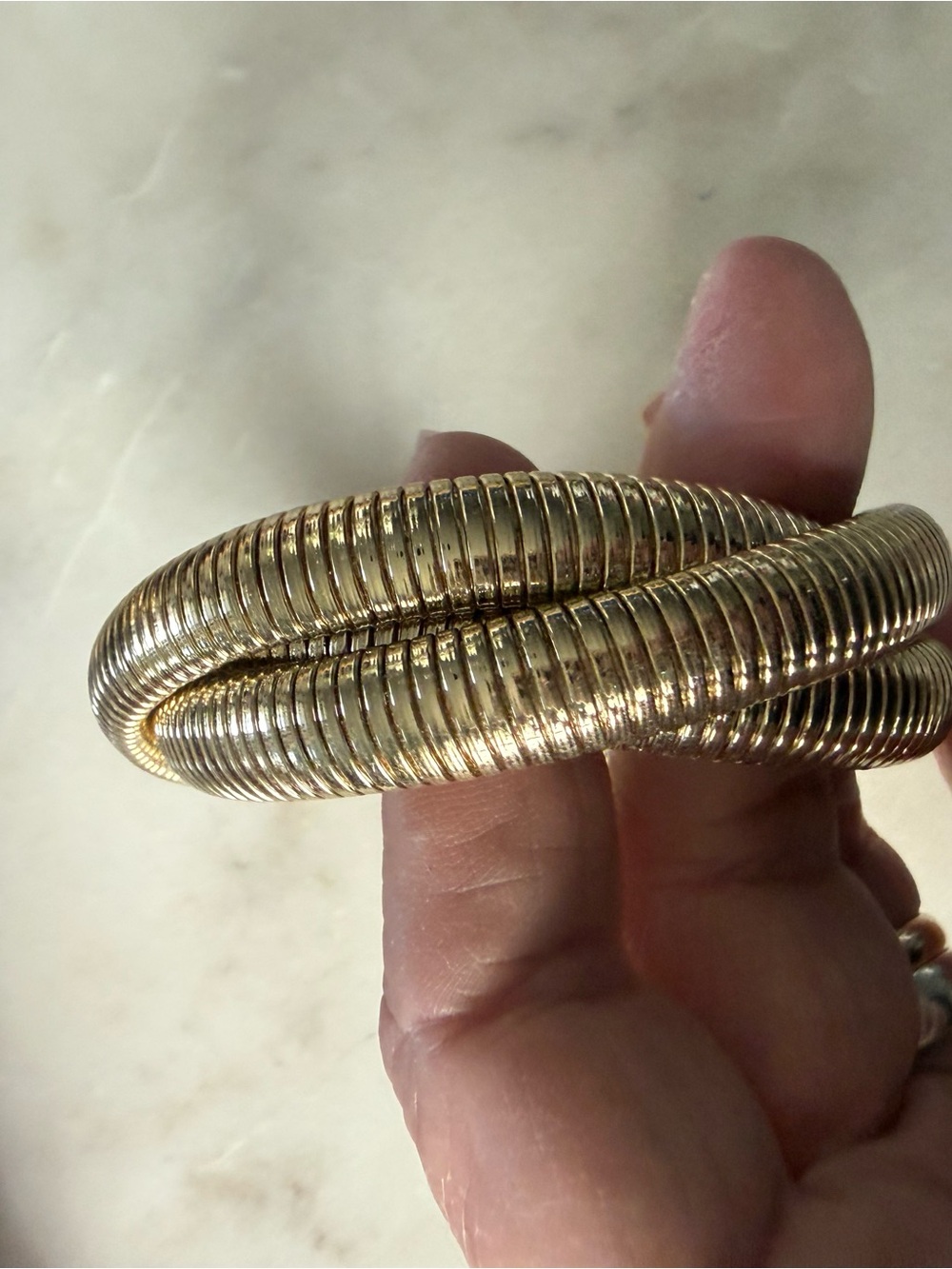 Gold Cobra Bracelet & Twisted Cuff Bracelet New - Picture 3 of 7